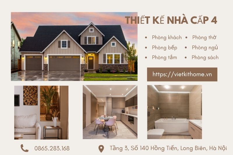 Mẫu thiết kế nhà cấp 4 đẹp sang trọng