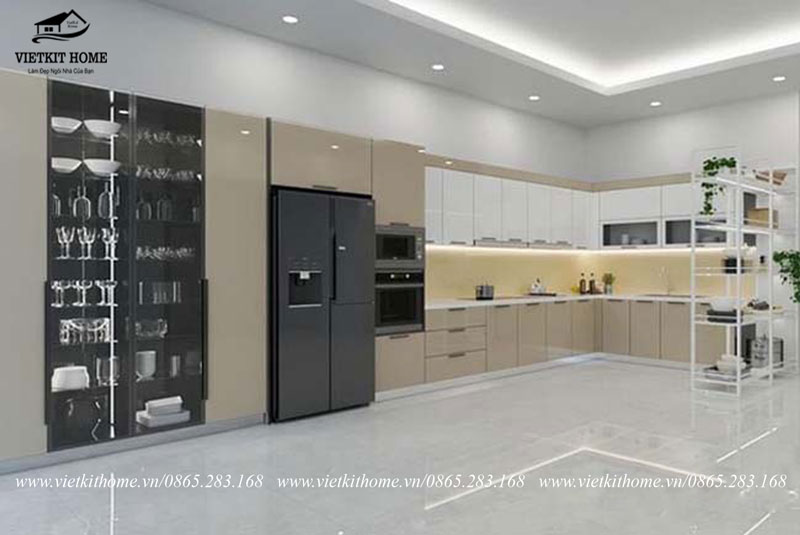 Tủ bếp inox cánh Acrylic