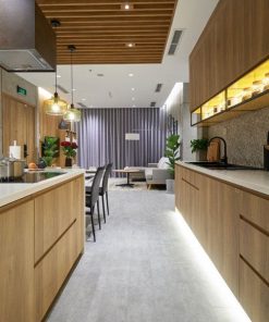 Tủ bếp inox cánh Acrylic