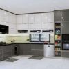 tủ bếp inox cánh kính