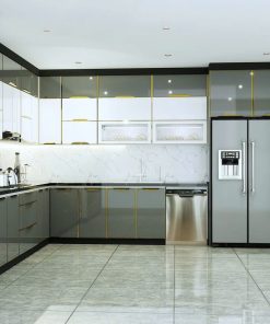Tủ bếp inox cánh Acrylic
