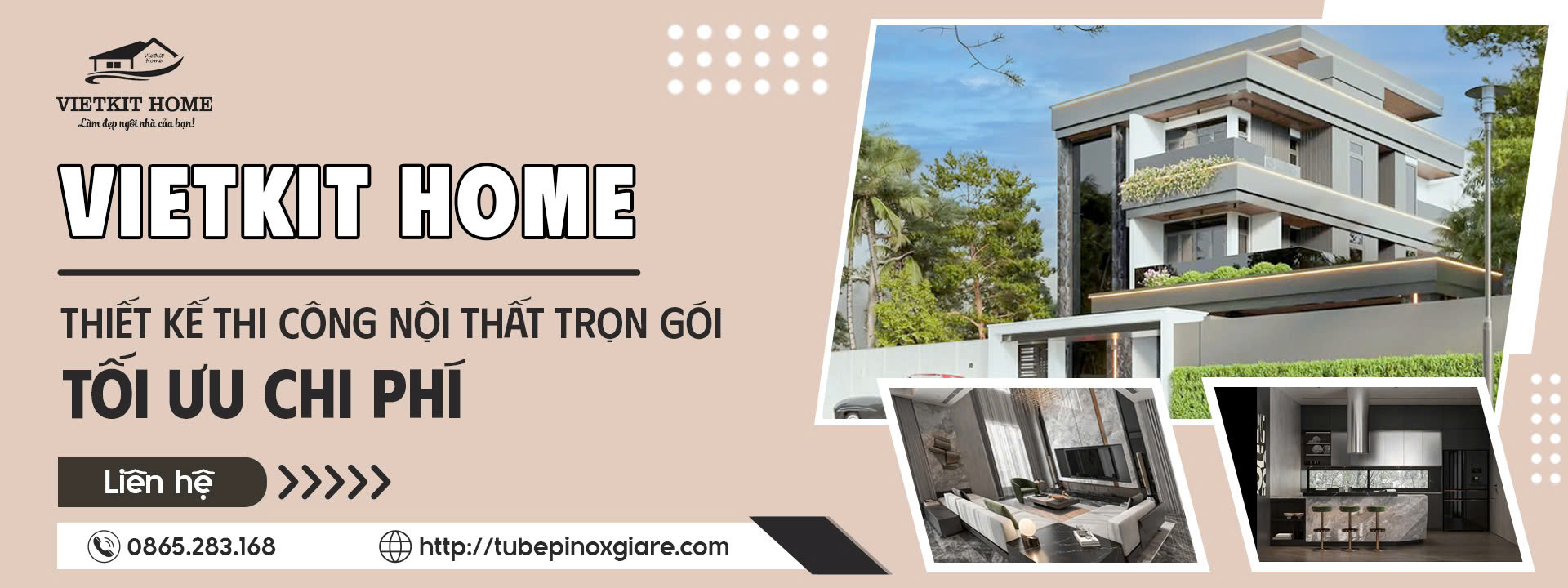 Thi công nội thất trọn gói vietkithome